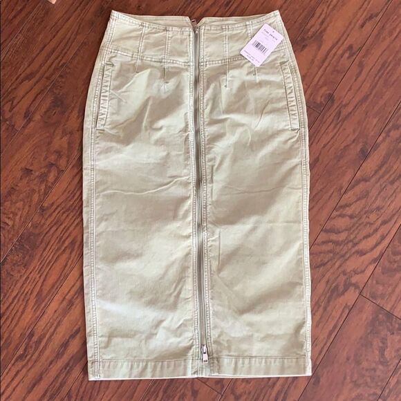 FP I Want It All corduroy midi pencil skirt. Sz 27 - Picture 4 of 4